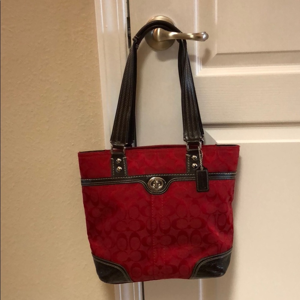 Coach Red Signature C Handbag